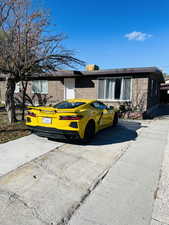 View of front of home with brick siding