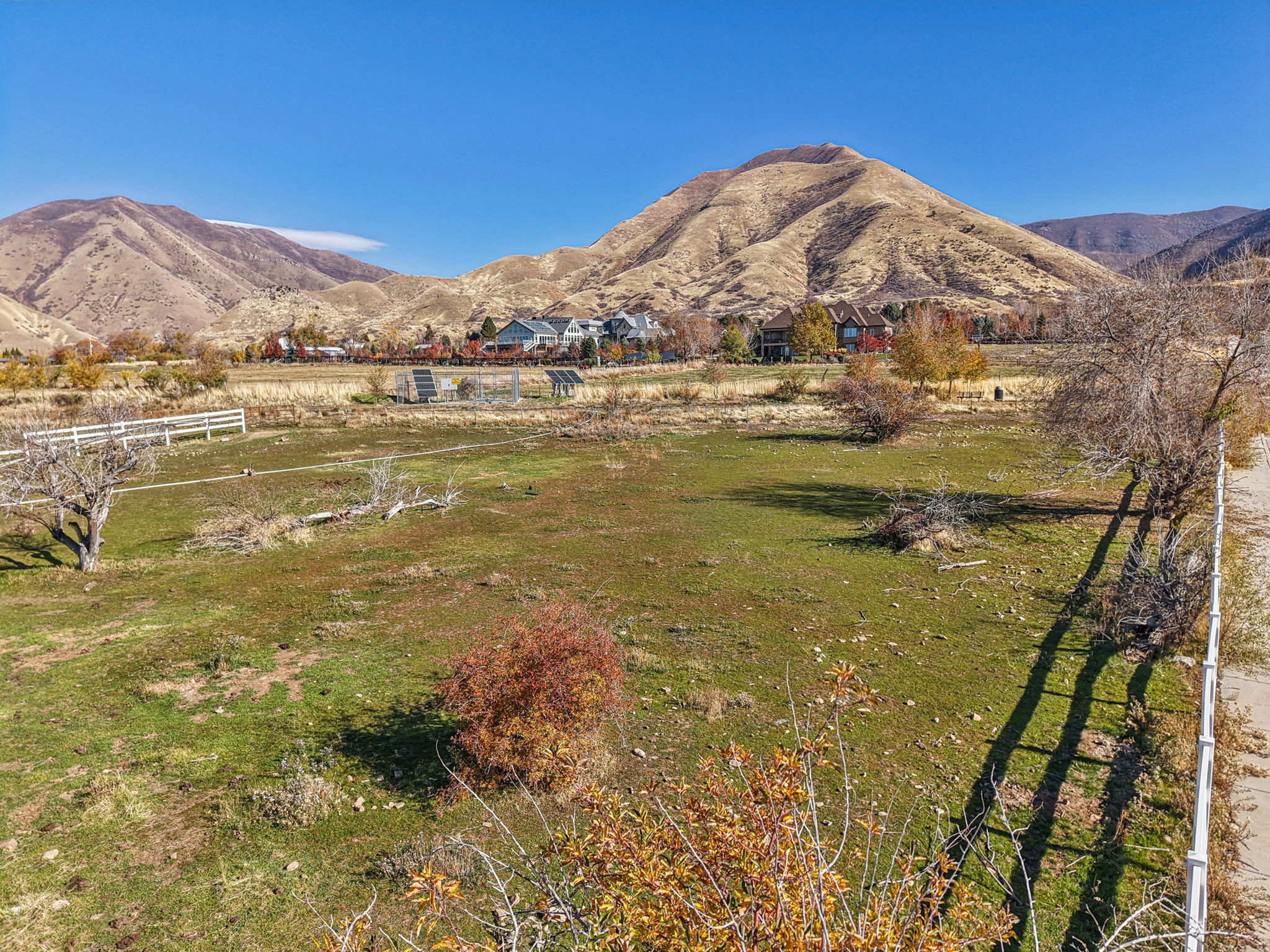 Mountain view with rural landscape