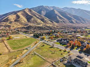 Mountain view featuring nearby suburban area