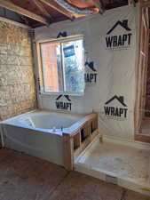 Bathroom with a garden tub