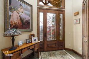 Entrance foyer with baseboards