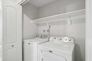 Laundry area with independent washer and dryer