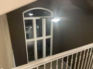 Detailed view of ceiling fan