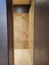 Bathroom view of a stall shower