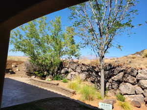 View of yard with a patio area