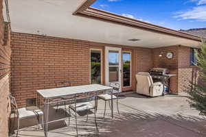 View of patio / terrace featuring outdoor dining space