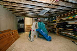 View of unfinished basement