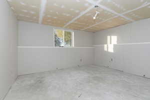 Empty room with concrete floors
