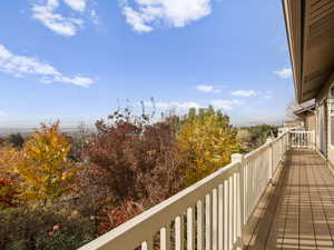 Balcony with a valley view