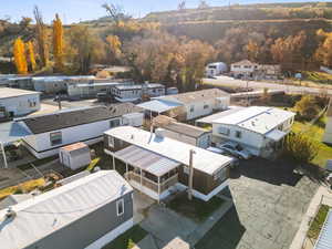 Aerial view of residential area