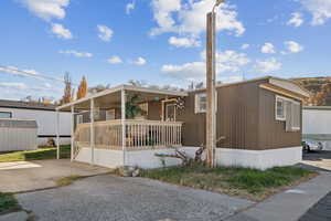 View of front facade with a porch