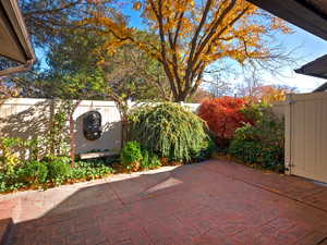 View of patio / terrace featuring a gate