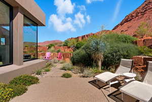 Side View of Salt Water Pool and Spa
