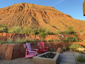 Outdoor East Patio at Dusk