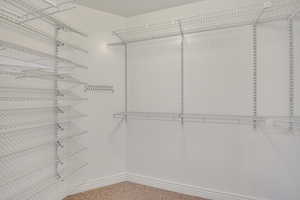 View of walk in closet