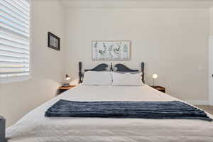 Bedroom with baseboards