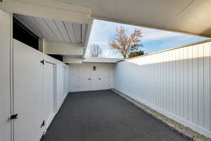 View of Patio and Storage Closet