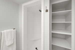 Shower in Basement Bathroom