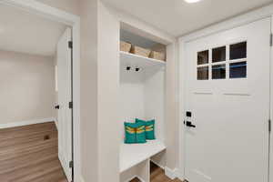 Mudroom by the back door