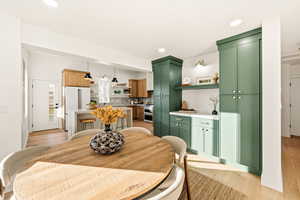 Dining and kitchen area