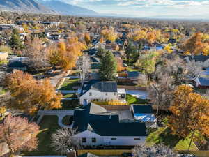 Aerial view of residential area