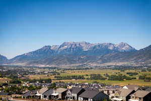 Mountain view featuring nearby suburban area