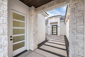 View of main entry and casita exterior entry.