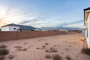 View of yard featuring a mountain view