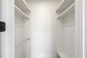View of walk in closet