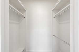 View of walk in closet