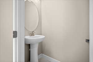 Bathroom with baseboards