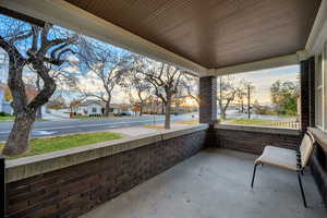Porch with a residential view