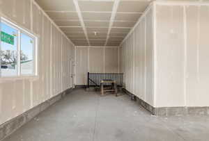 View of below grade area