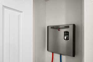 Detailed view of water heater