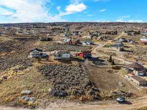 Overview of rural landscape with a desert landscape