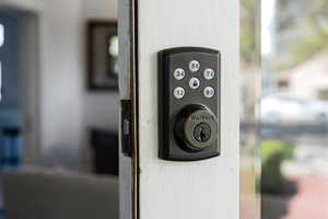 Detailed view of a lock box