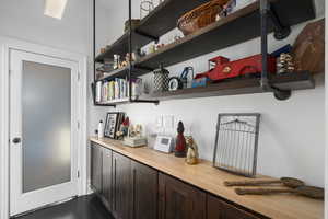 Detailed view of wood finished floors