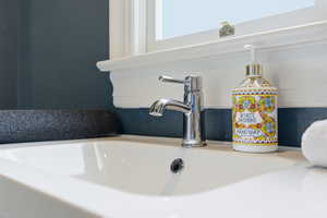 Bathroom view of a sink