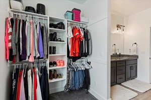 Closet featuring a sink