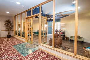Interior space featuring french doors