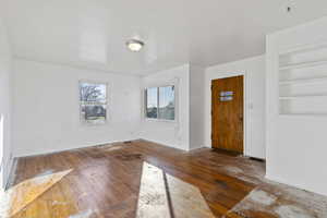 Entryway featuring wood-type flooring