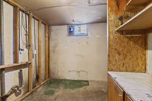 View of below grade area