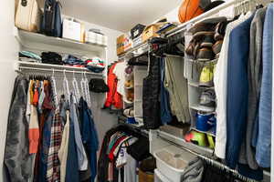 View of walk in closet