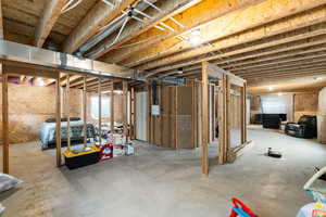 View of below grade area