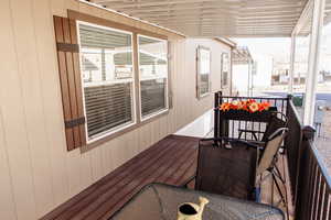 View of wooden terrace