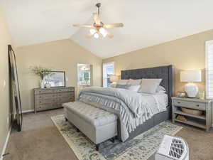 Master bedroom with attached ensuite bathroom