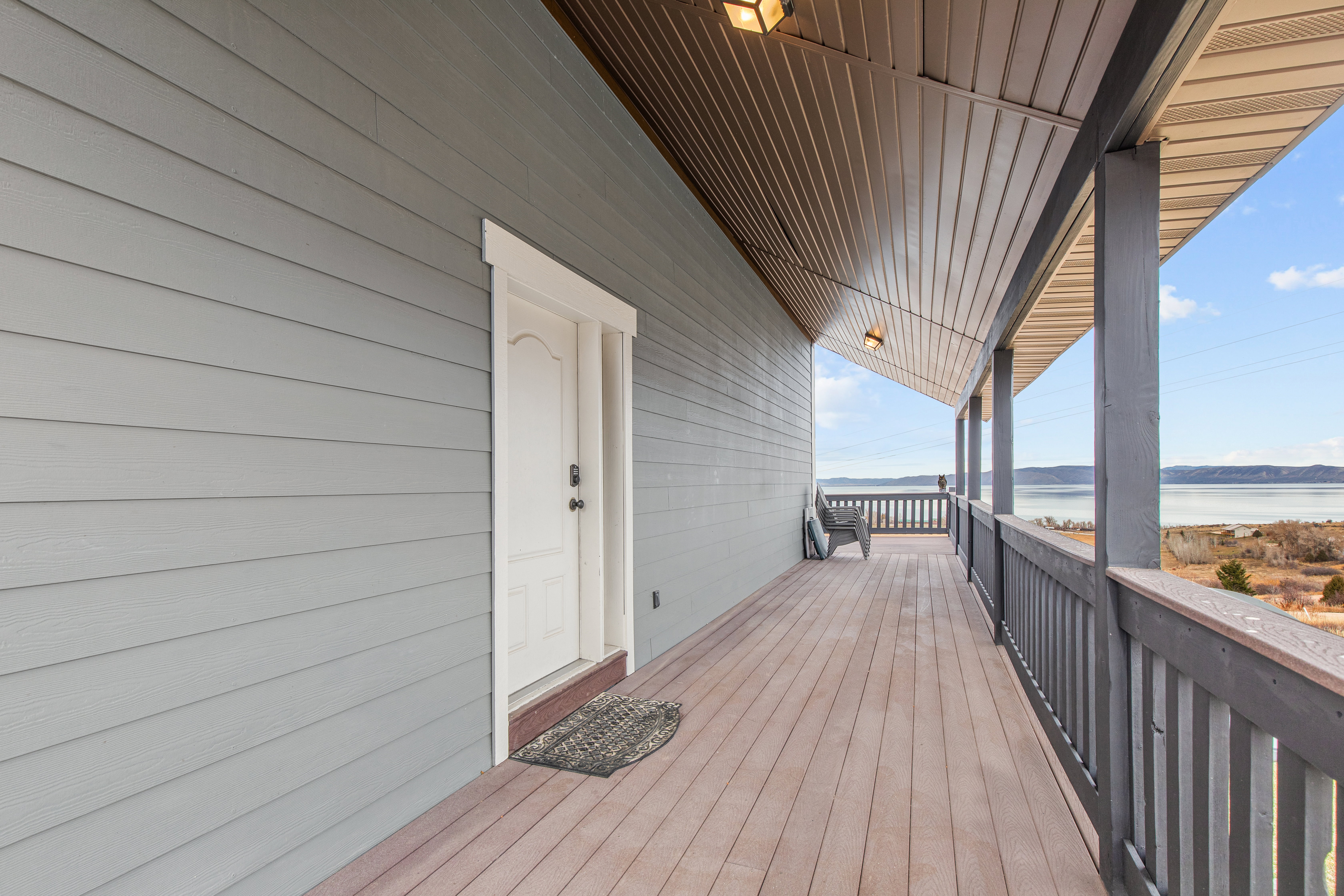 Deck with a water view