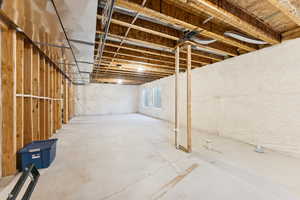 View of below grade area