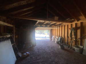 Misc room featuring lofted ceiling