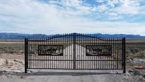 Gated entrance to subdivision
